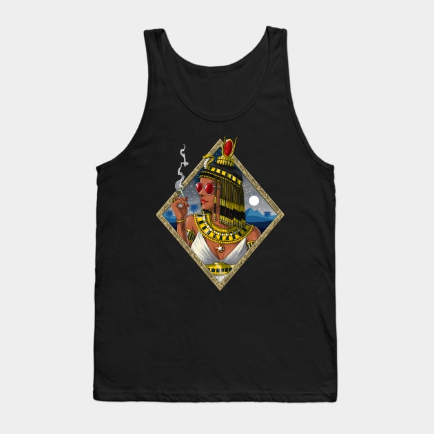 Egyptian Goddess Isis Hippie Stoner Tank Top by underheaven